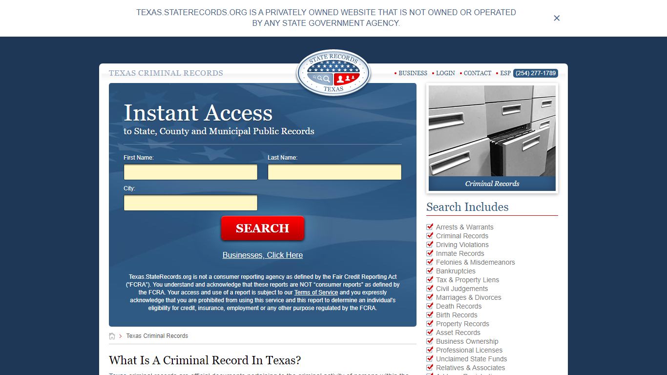 Texas Criminal Records | StateRecords.org