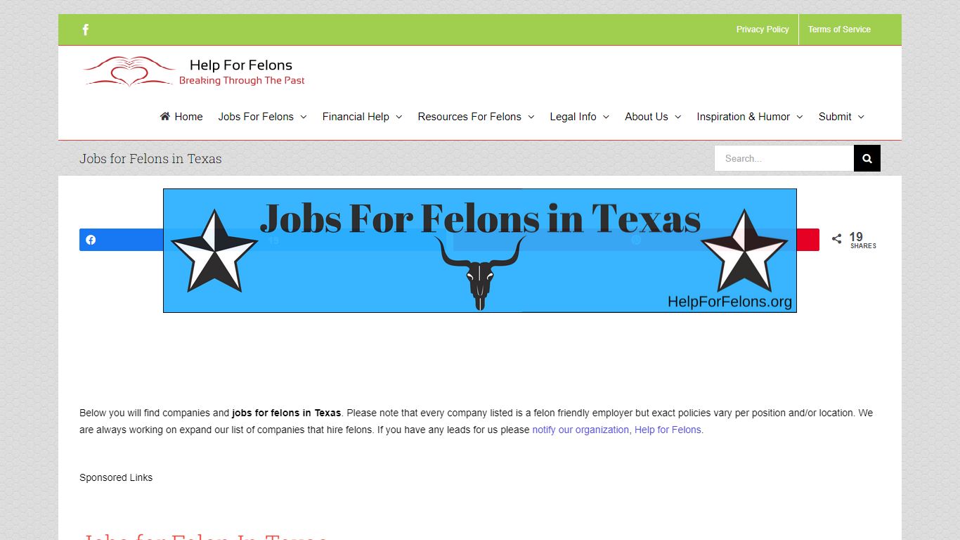 Jobs for Felons in Texas | Real Jobs You Can Get | Help For Felons Org